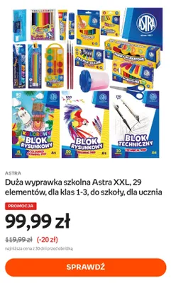 Duża wyprawka szkolna Astra XXL 29 elementów promocja w Empik