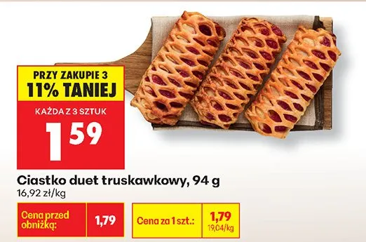 Ciastko duet truskawkowy promocja w Biedronka