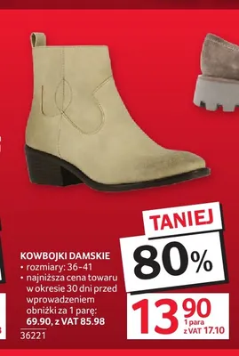 Kowbojki damskie promocja w Selgros