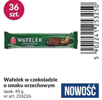 Wafelek w czekoladzie o smaku orzechowym promocja w Makro