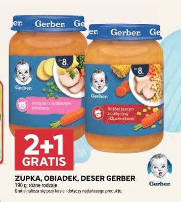 Zupka obiadek deser Gerber promocja w Stokrotka
