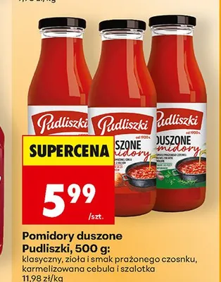 Pomidory duszone zioła i smak prażonego czosnku Pudliszki promocja w Biedronka
