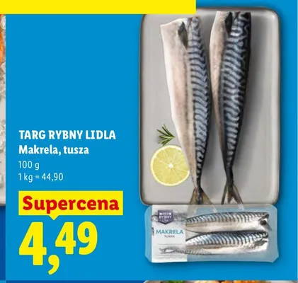 Makrela tusza Targ Rybny Lidla promocja w Lidl