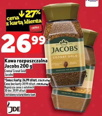 Kawa rozpuszczalna Jacobs promocja w TOPAZ