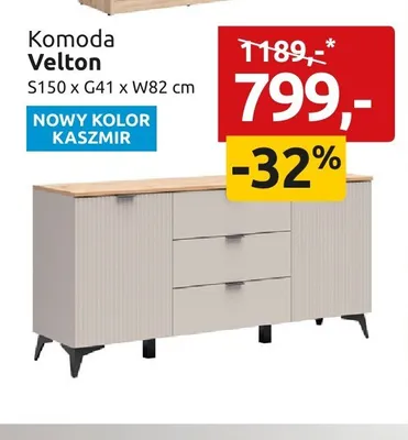 Komoda Velton S150xG41xW82cm promocja w Black Red White