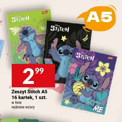 Zeszyt Stitch A5 16 kartek w linie promocja w Twój Market