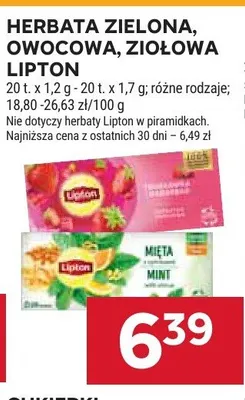 Herbata ziołowa Lipton Mint promocja w Stokrotka