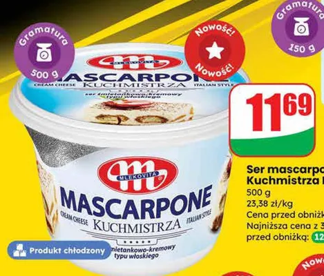 Ser mascarpone Kuchmistrza promocja w Dino