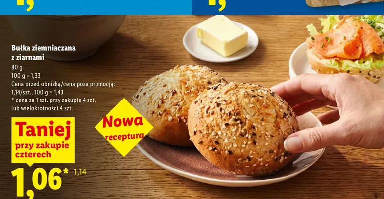 Bułka ziemniaczana z ziarnami promocja w Lidl