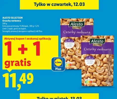 Orzechy nerkowca promocja w Lidl