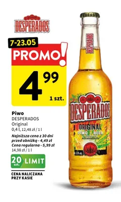 Piwo Desperados Original promocja w Intermarche