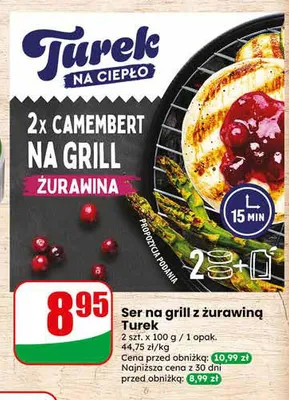 Ser na grill z żurawiną Turek 2-pak 100g promocja w Dino