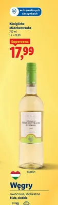 Wino białe, słodkie owocowe delikatne promocja w Lidl