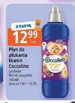 Płyn do płukania tkanin Coccolino promocja w Leclerc