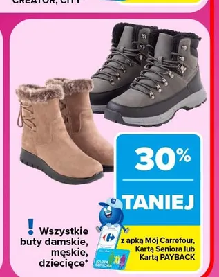Buty damskie, męskie, dziecięce promocja w Carrefour