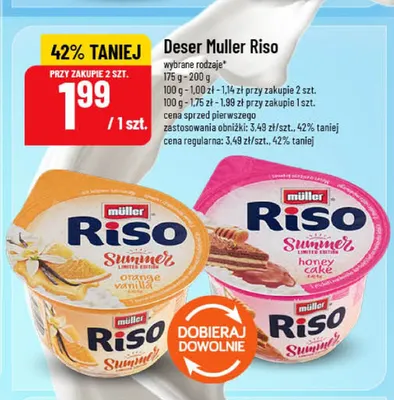 Deser Muller Riso Summer orange vanilla promocja w POLOmarket