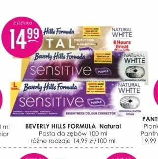 Pasta do zębów Beverly Hills Formula Natural White promocja w Drogerie Jasmin