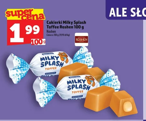 Cukierki Milky Splash Toffee Roshen promocja w TOPAZ
