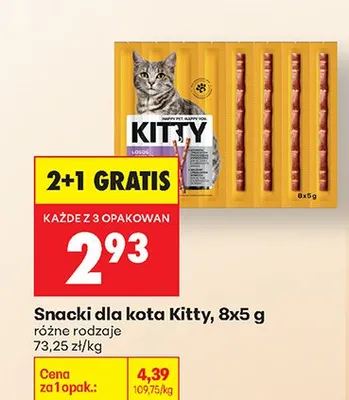 Snacki dla kota różne rodzaje promocja w Biedronka