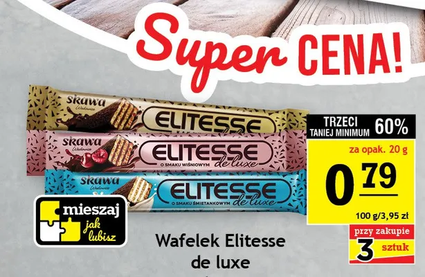 Wafelek Elitesse de luxe o smaku śmietankowym Skawa promocja w Gram Market