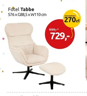 Fotel Tabbe promocja w Black Red White