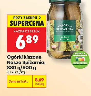 Ogórki kiszone Nasza Spiżarnia promocja w Biedronka