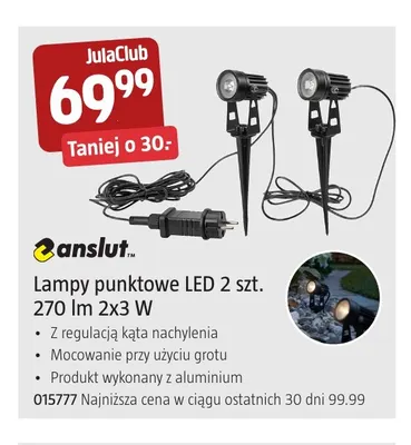 Lampy punktowe LED 2 szt. 270lm Anslut promocja w Jula