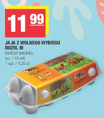 Jaja z wolnego wybiegu rozm. M promocja w SPAR