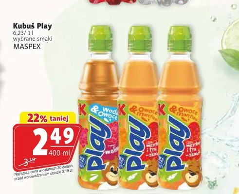 Napój Kubuś Play marchew czerwona pomarańcza promocja w Prim Market