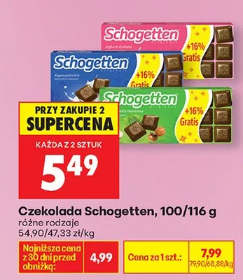 Czekolada różne rodzaje promocja w Biedronka