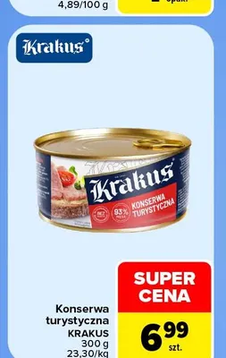 Konserwa turystyczna Krakus promocja w Carrefour
