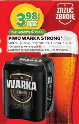 Piwo Warka Strong promocja w Stokrotka