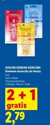 Kremowa maseczka do twarzy Eveline Korean Skincare Odmłodzenie Collagen Mask promocja w Lidl