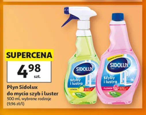 Płyn do mycia szyb i luster Sidolux Flower promocja w Auchan