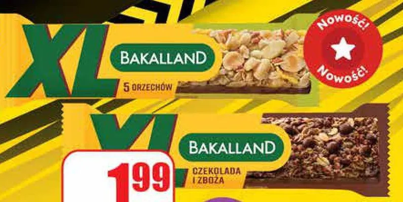 Baton zbożowy XL 5 orzechów promocja w Dino