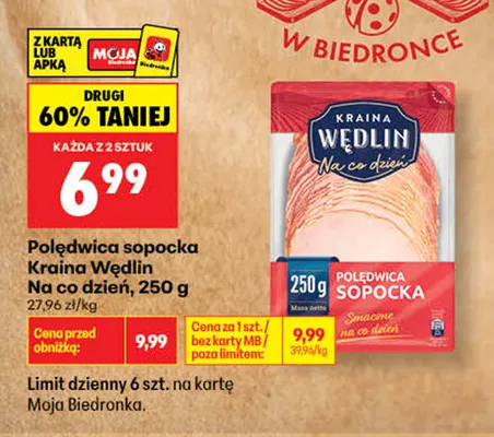 Polędwica sopocka Kraina Wędlin Na co dzień promocja w Biedronka