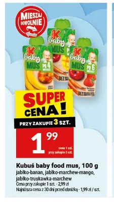 Kubuś baby food mus promocja w Twój Market