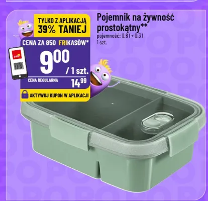 Pojemnik na żywność prostokątny promocja w POLOmarket