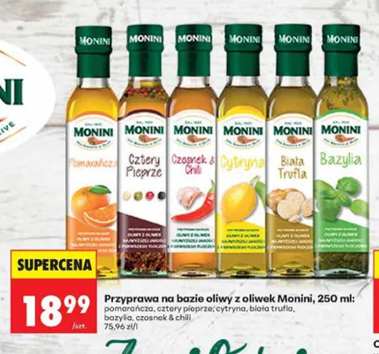Przyprawa na bazie oliwy z oliwek Monini pomarańcza promocja w Biedronka