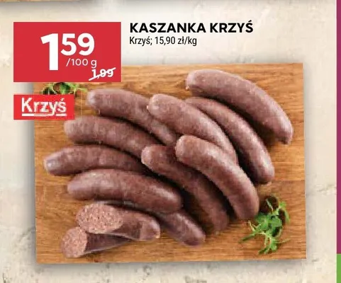 Kaszanka Krzyś promocja w Stokrotka