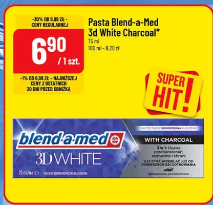 Pasta Blend-a-Med 3d White Charcoal promocja w POLOmarket