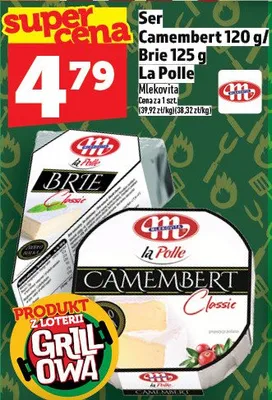 Ser Camembert 120g / Brie 125g La Polle promocja w TOPAZ