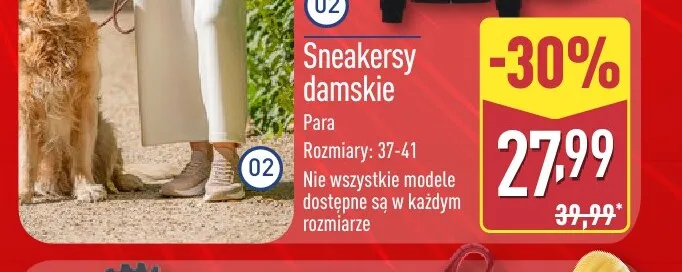 Sneakersy damskie promocja w Aldi