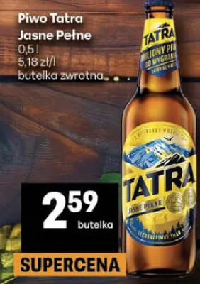 Piwo Tatra Jasne Pełne promocja w Delikatesy Centrum