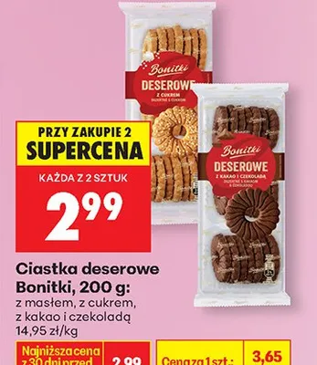 Ciastka deserowe z masłem promocja w Biedronka