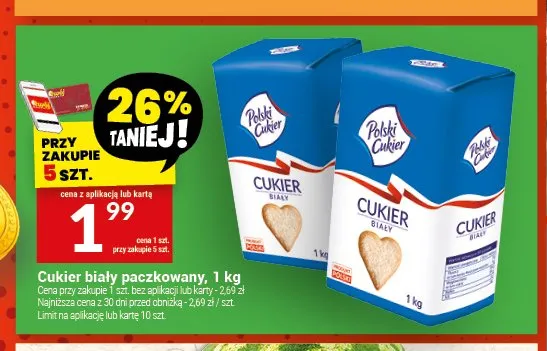 Cukier biały paczkowany Polski Cukier promocja w Twój Market
