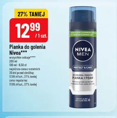 Pianka do golenia Nivea promocja w POLOmarket