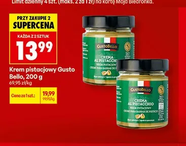 Krem pistacjowy GustoBello promocja w Biedronka