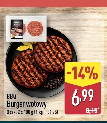 Burger wołowy BBQ promocja w Aldi