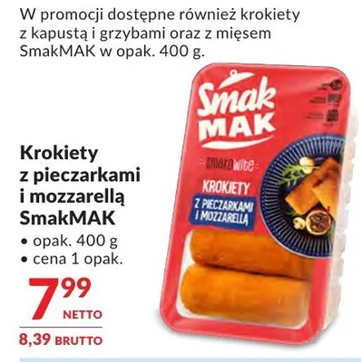 Krokiety z pieczarkami i mozzarellą SmakMAK promocja w Makro